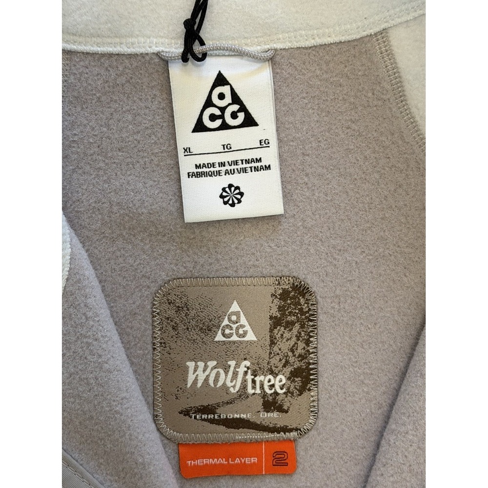 Nike ACG "Wolf Tree" Full-Zip Jacket IF0964-009 Grey White $135 Unisex Size XL - Picture 4 of 13